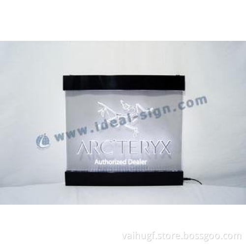 Indoor Acrylic LED Edge-Lit Sign / Laser Cut Signage Displa